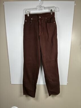 Vtg Nada Nuff 7 Contempo Casuals Brown Jeans High Rise Tapered Ribbed 90s Mom